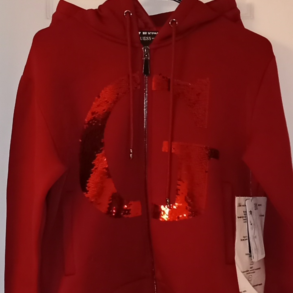 GUESS Beet Juice Red Sweat Suit